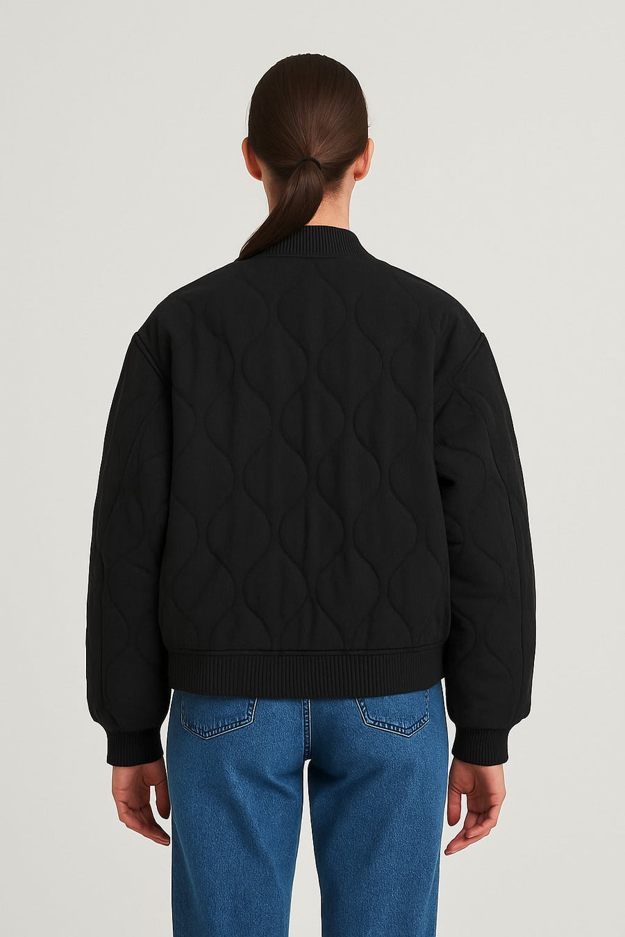 Oversized Damen Bomberjacke – Übergangsjacke mit Reißverschluss
