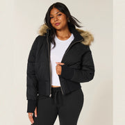 Winterjacke Damen | Abnehmbare Kapuze & Kompakter Stepp-Look
