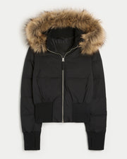 Winterjacke Damen | Abnehmbare Kapuze & Kompakter Stepp-Look