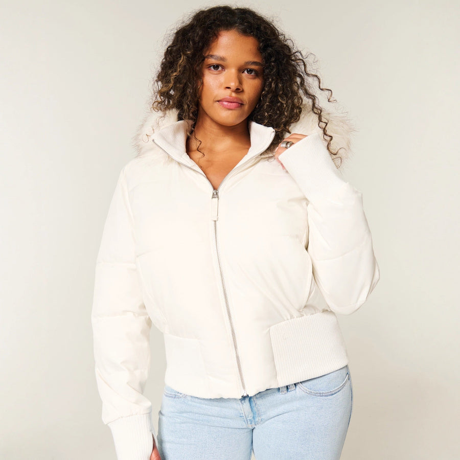 Winterjacke Damen | Abnehmbare Kapuze & Kompakter Stepp-Look