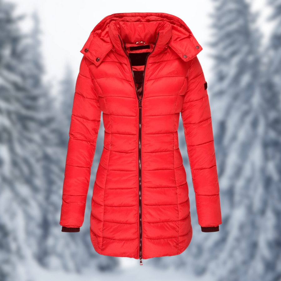 Winterjacke Damen | Steppjacke Damen | Abnehmbare Kapuze & wasserabweisende Oberfläche