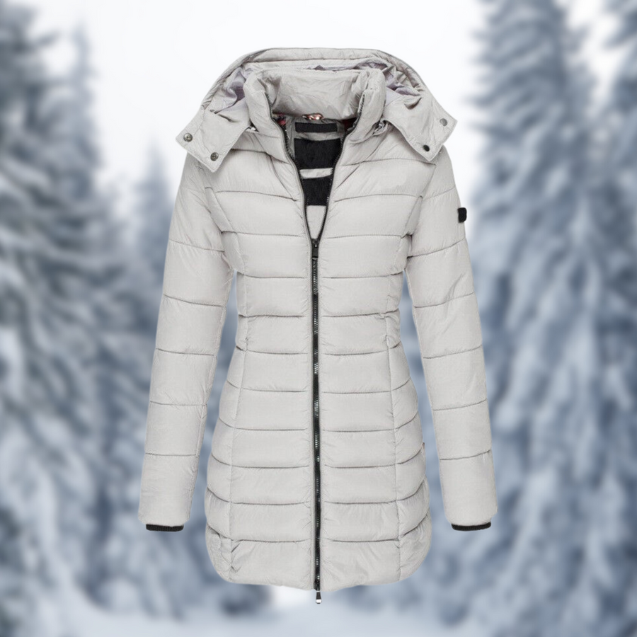 Winterjacke Damen | Steppjacke Damen | Abnehmbare Kapuze & wasserabweisende Oberfläche