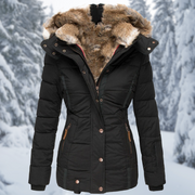 Winterjacke Damen | Steppjacke Damen | Kapuze & Zipper-Taschen für Wetterschutz