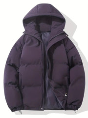 Winterjacke Herren | Steppjacke Herren | Integrierte Kapuze & elastische Abschlüsse
