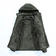 Winterjacke Mantel Herren | Verdeckter Zip & Kapuze gegen Kälte