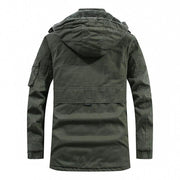 Winterjacke Mantel Herren | Verdeckter Zip & Kapuze gegen Kälte