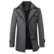 Wintermantel Herren | Eleganter Stehkragen | Warm & Stilvoll für Business