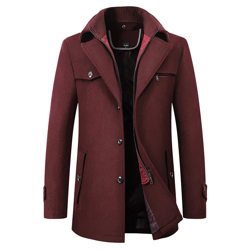 Wintermantel Herren | Eleganter Stehkragen | Warm & Stilvoll für Business