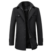 Wintermantel Herren | Eleganter Stehkragen | Warm & Stilvoll für Business