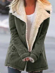 Wintermantel Damen mit Teddyfutter