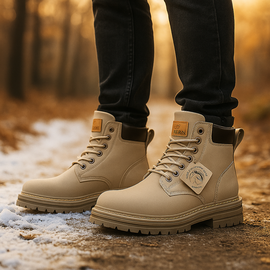 Winterstiefel Herren | Trekkingschuhe für Herren | Rutschfeste Profilsohle für sicheren Halt