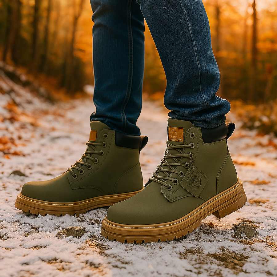Winterstiefel Herren | Trekkingschuhe für Herren | Rutschfeste Profilsohle für sicheren Halt