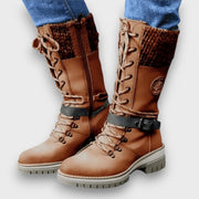 Winterstiefel Damen mit Strickkragen