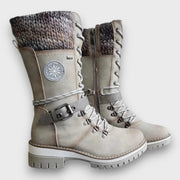 Winterstiefel Damen mit Strickkragen