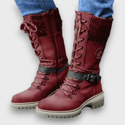 Winterstiefel Damen mit Strickkragen