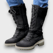 Winterstiefel Damen mit Strickkragen