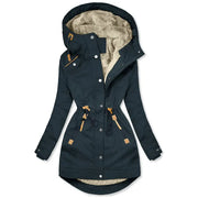 Elegante und Wetterbeständige Damen Parkajacke für kalte Tage