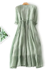 Elina | Feminin geschnittenes Leinenkleid