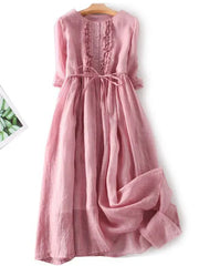 Elina | Feminin geschnittenes Leinenkleid