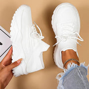 Elke | Damen Strick-Schnürschuhe für Freizeit und Spaziergänge