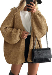 Beatrice | Damen Frühlings Zopfmuster Strickcardigan