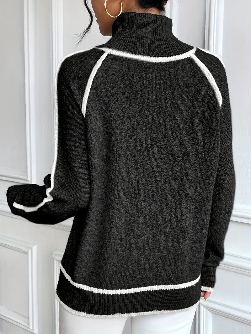 Juvy Kontrastierender Rollkragenpullover