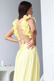 Elegantes Maxikleid mit tiefem V-Ausschnitt Frauen