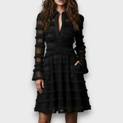 Myla – Transparentes Midikleid mit Fransen
