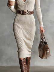 Clara™ - Elegantes gestricktes Kleid