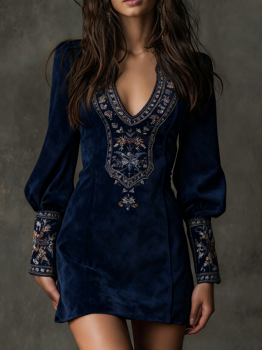 Sofia™ – Kurzes Kleid mit Wildleder-Optik