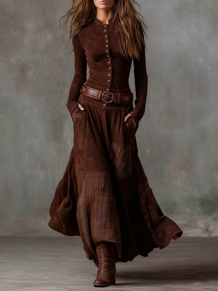 Michelle™ - Wildlederkleid mit Gürtel