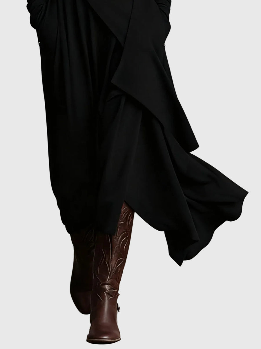 Svenja | Damen Maxi Faltenkleid – Plissee Maxikleid Faltend Elegant 2026