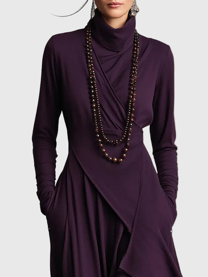 Svenja | Damen Maxi Faltenkleid – Plissee Maxikleid Faltend Elegant 2026