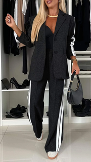 Trendiges Damen Trainingsanzug Set mit Blazer & Hose – Komfort & Stil