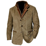 Herren Jacke Mit Lederbesatz | Langarm