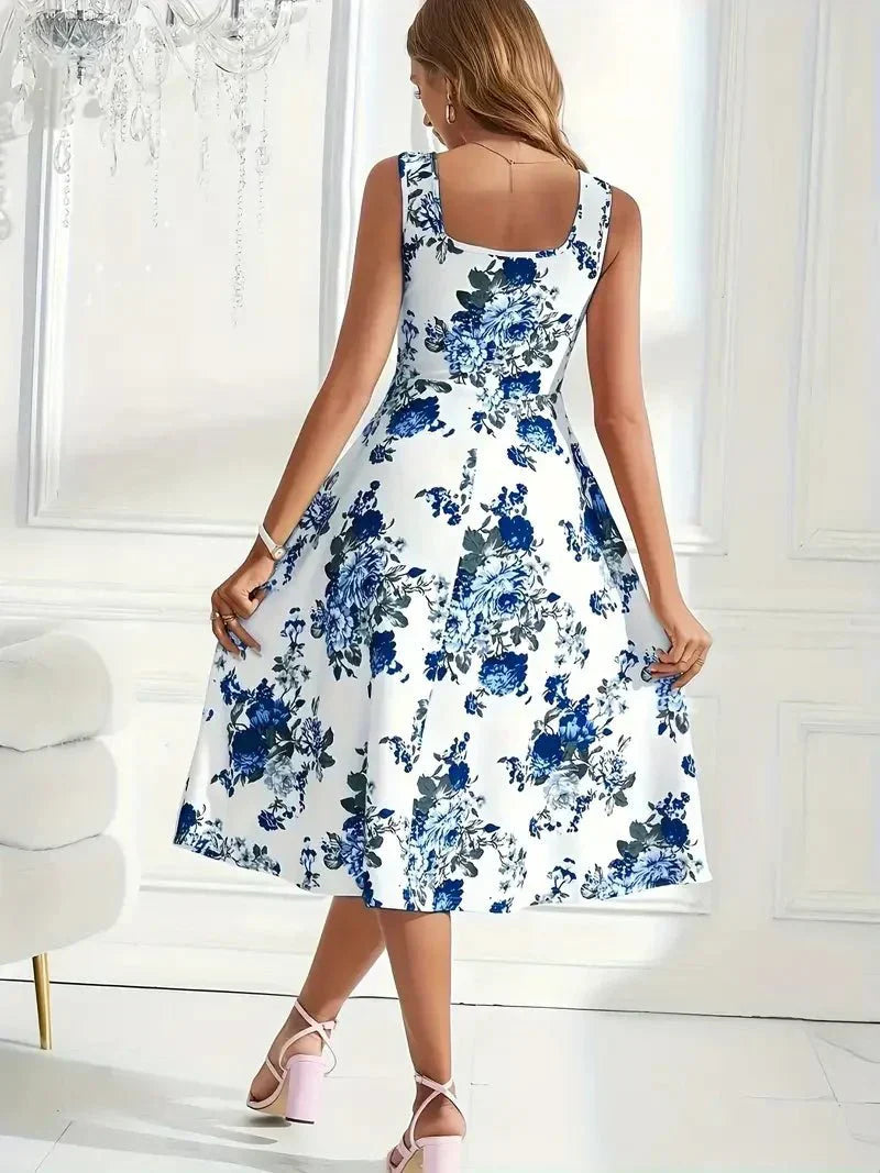 Ysabel- Edles Midi Kleid Mit Schmaler Taille