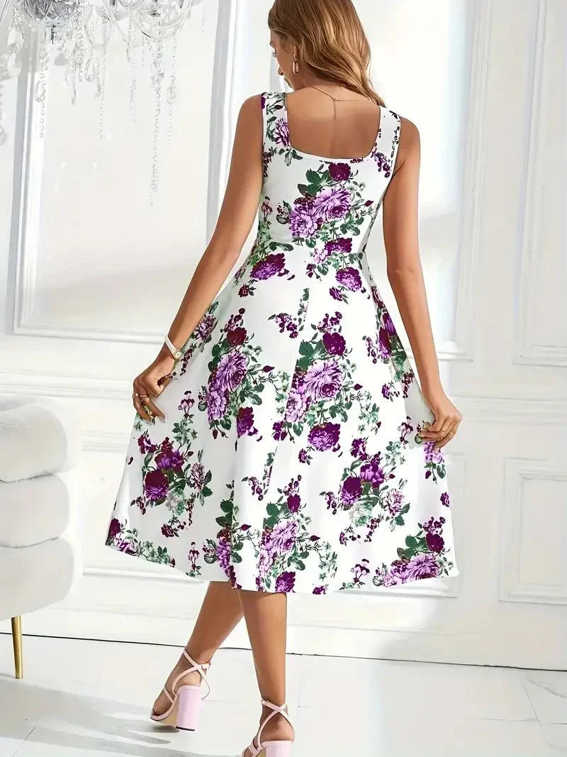 Ysabel- Edles Midi Kleid Mit Schmaler Taille