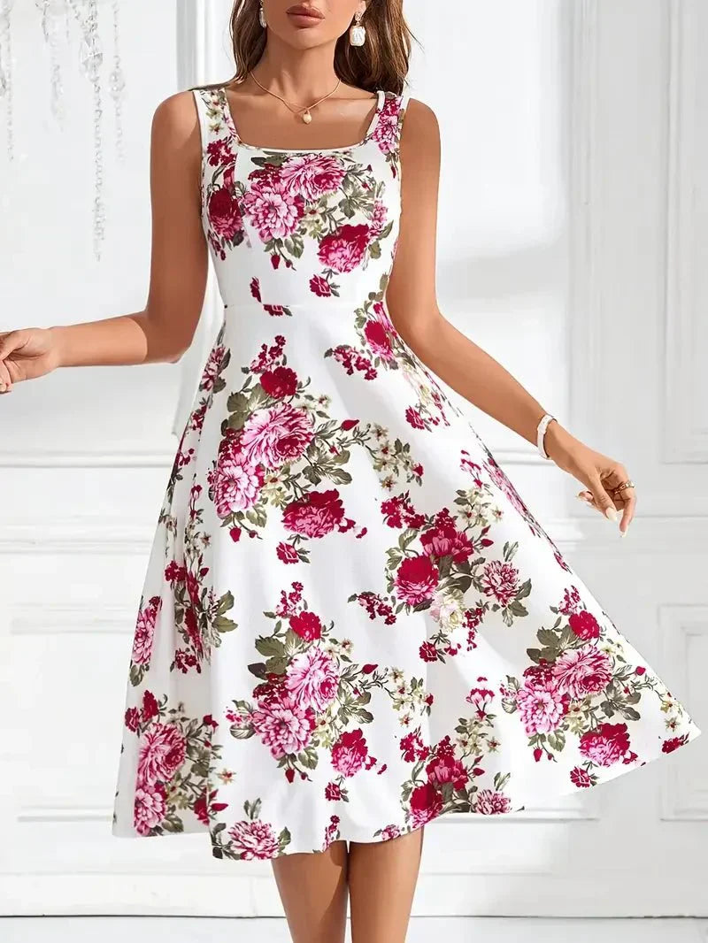 Ysabel- Edles Midi Kleid Mit Schmaler Taille