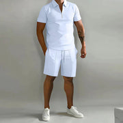 Stylisches Polo- und Shorts-Zweiteiler-Set für Herren