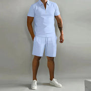 Stylisches Polo- und Shorts-Zweiteiler-Set für Herren