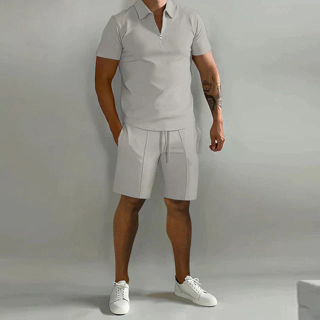 Stylisches Polo- und Shorts-Zweiteiler-Set für Herren