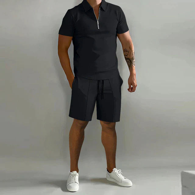 Stylisches Polo- und Shorts-Zweiteiler-Set für Herren