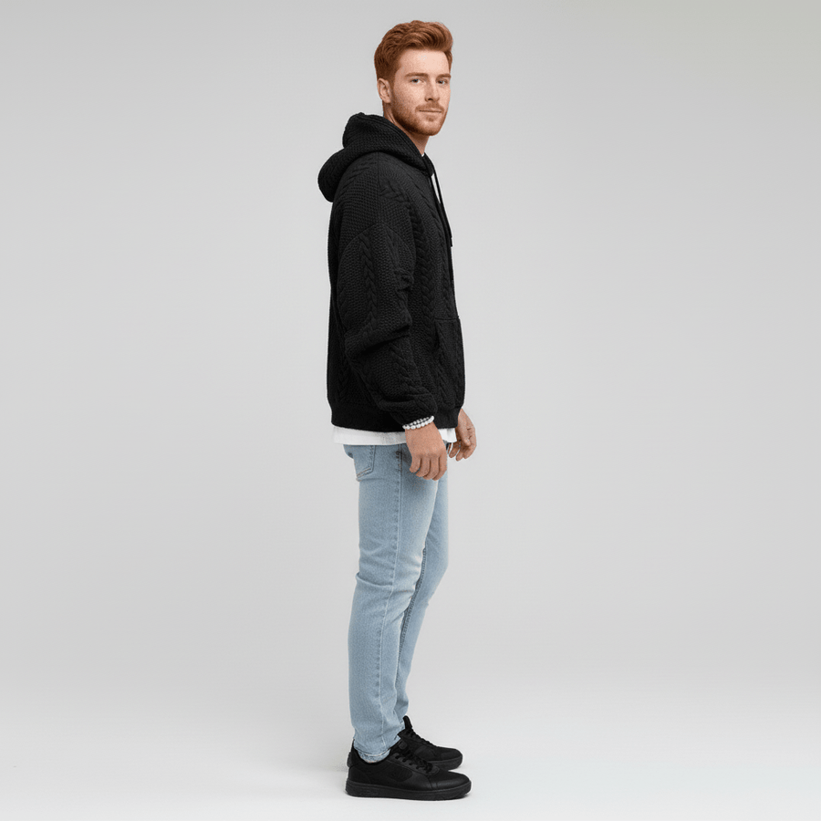 Zopfmuster-Pullover Mit Kapuze - Carlos