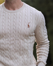 Zopfmuster Pullover für stilvolle Herren
