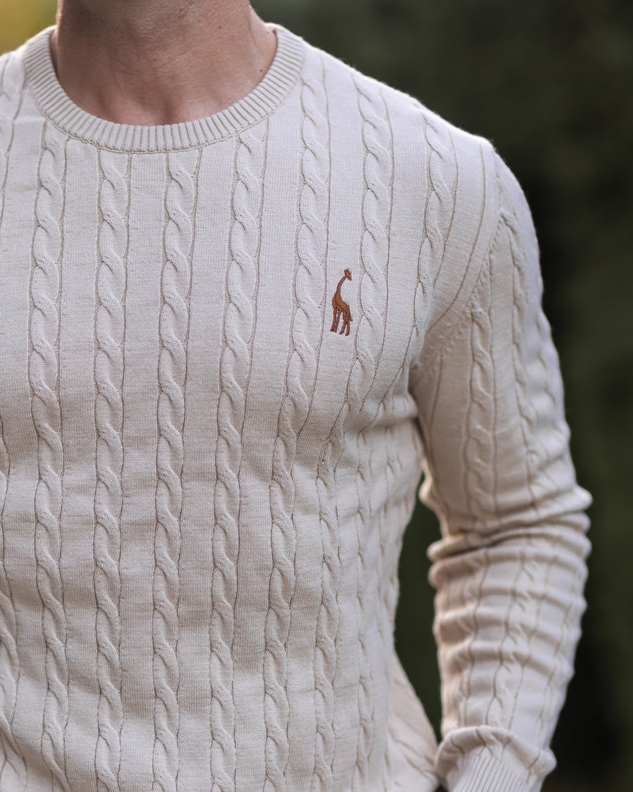 Zopfmuster Pullover für stilvolle Herren