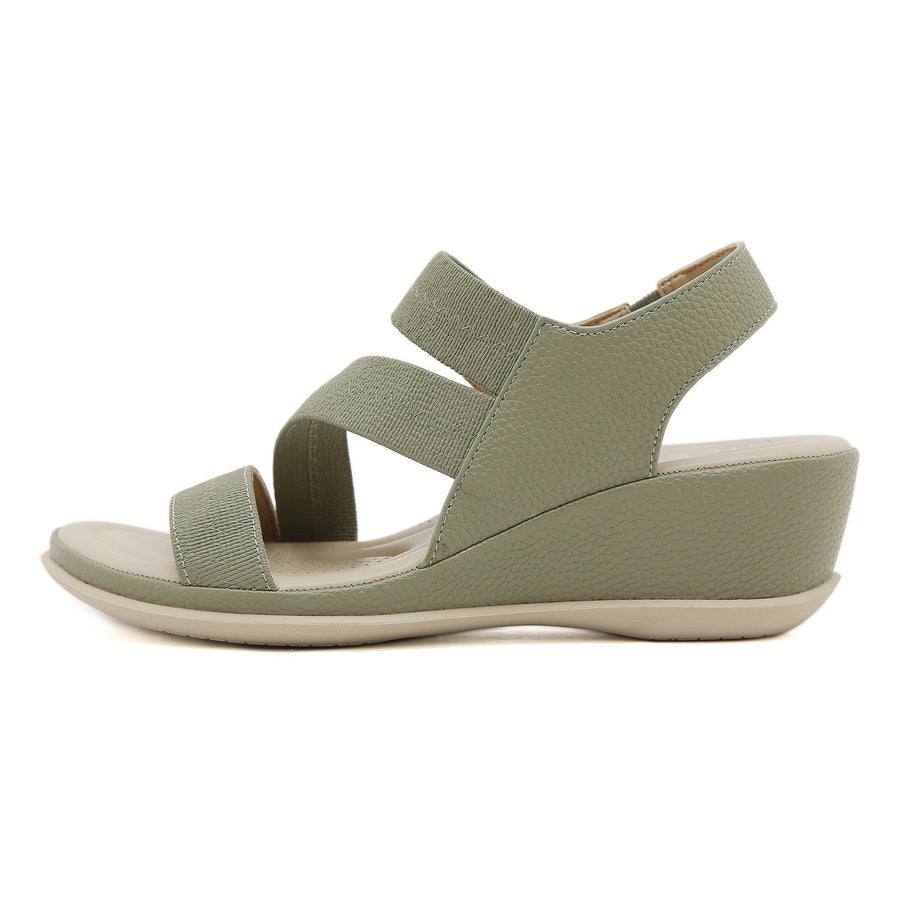 Zsófia- Damen Wedgesandalen mit elastischen Riemen und Innensohle