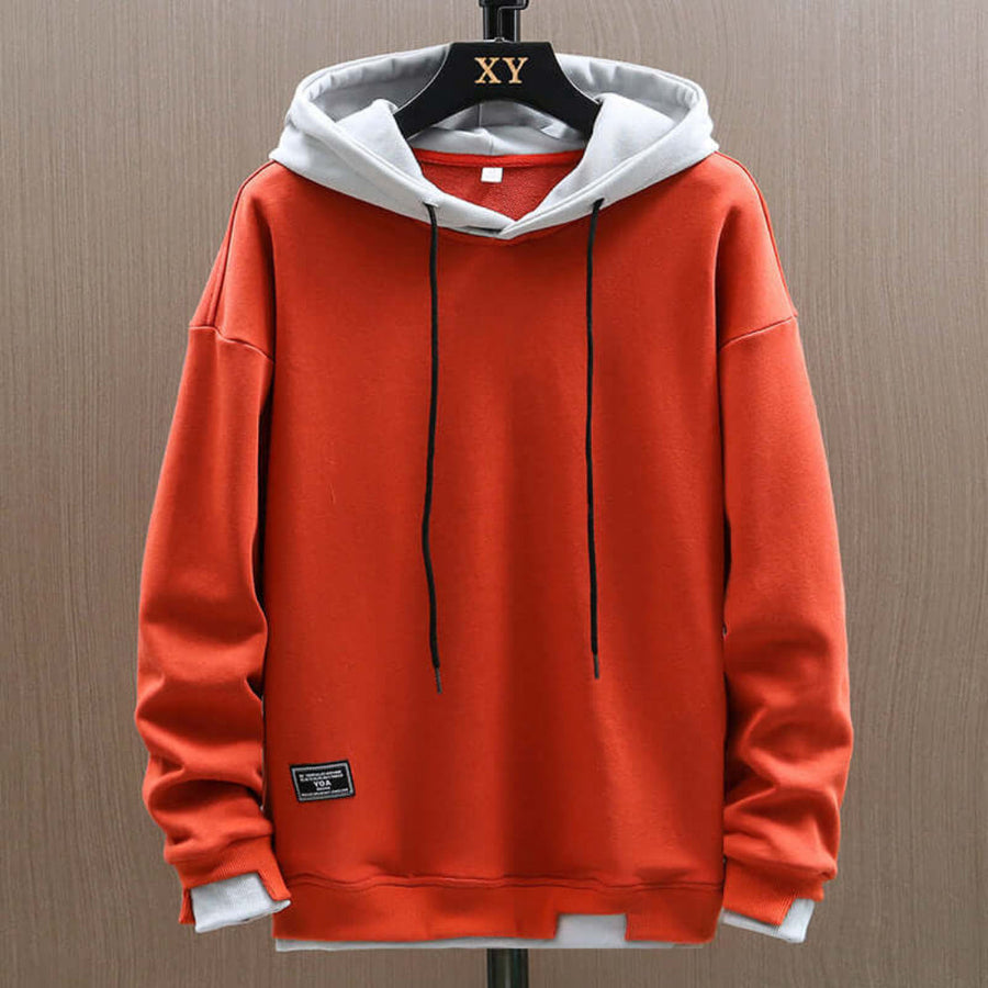 Zwei-Ton Kapuzenpulli im Oversized-Stil