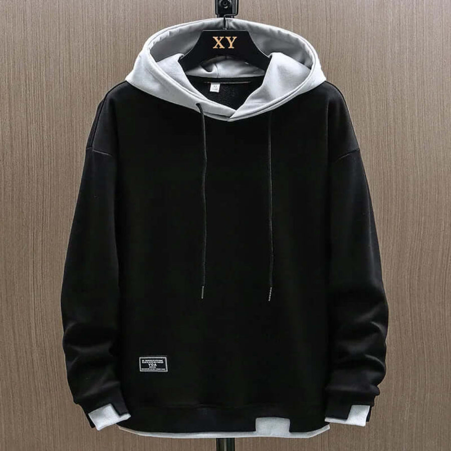 Zwei-Ton Kapuzenpulli im Oversized-Stil