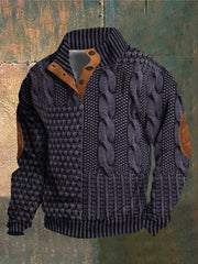 Gwydion – Flickwerk Pullover Mit Zopfmuster