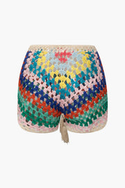 Naila | Boho-Strick-Zweiteiler mit Bustier & Shorts